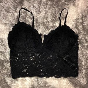 FASHION NOVA🖤 Black lace crop top